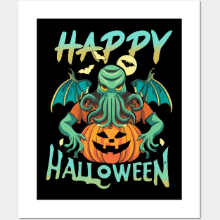 CTHULHU says HAPPY HALLOWEEN Posters and Art